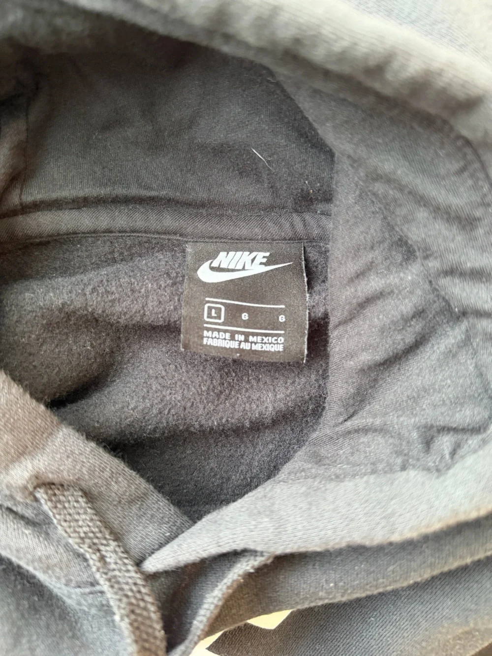 Nike Black Hoodie with White Nike Swoosh and New York Text
